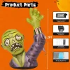 GOOSH Halloween Inflatable 5 FT Zombie Inflatable Shaking Hands, Zombie Inflatable Halloween Decorations Scary Halloween