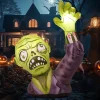 GOOSH Halloween Inflatable 5 FT Zombie Inflatable Shaking Hands, Zombie Inflatable Halloween Decorations Scary Halloween