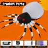 GOOSH Halloween Inflatable 6 FT Spider Inflatables Outdoor Decorations with Magic Light, Scary Inflatable Halloween Spid