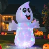 GOOSH Halloween Inflatables 5 FT Halloween Ghost Inflatable with Built-in LEDs, Cute Halloween Inflatable Ghost Blow up