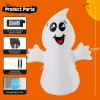 GOOSH Halloween Inflatables 5 FT Halloween Ghost Inflatable with Built-in LEDs, Cute Halloween Inflatable Ghost Blow up