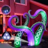GOOSH Halloween Inflatables 7.2 FT Octopus Tentacles Inflatable with Built-in LEDs, Halloween Inflatable Octopus Blow Up