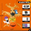 GOOSH Halloween Inflatables 8 FT Halloween Inflatable tree with Ghost Pumpkin and Owl, Halloween Dead Tree Decorations S