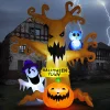 GOOSH Halloween Inflatables 8 FT Halloween Inflatable tree with Ghost Pumpkin and Owl, Halloween Dead Tree Decorations S