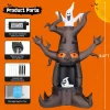 GOOSH Halloween Inflatables 9 FT Animated Halloween Tree Inflatables with Built-in LED lights, Scary Spooky Tree Inflata