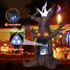 GOOSH Halloween Inflatables 9 FT Animated Halloween Tree Inflatables with Built-in LED lights, Scary Spooky Tree Inflata