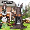 GOOSH Halloween Inflatables 9 FT Animated Halloween Tree Inflatables with Built-in LED lights, Scary Spooky Tree Inflata