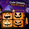 Goosiay 8ft Halloween Inflatable, Stacked Pumpkins with Witch Hat and Built-in LED Lights, Outdoor Blow up Yard Decor fo