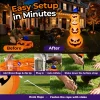 Goosiay 8ft Halloween Inflatable, Stacked Pumpkins with Witch Hat and Built-in LED Lights, Outdoor Blow up Yard Decor fo
