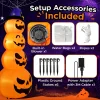 Goosiay 8ft Halloween Inflatable, Stacked Pumpkins with Witch Hat and Built-in LED Lights, Outdoor Blow up Yard Decor fo