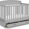 Graco 5-in-1 Convertible Crib With Storage Drawer, White