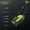 Greenworks 24V 13 Inch Brushless Cordless Lawn Mower With 4.0Ah Battery And Charger