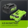 Greenworks 24V 13 Inch Brushless Cordless Lawn Mower With 4.0Ah Battery And Charger