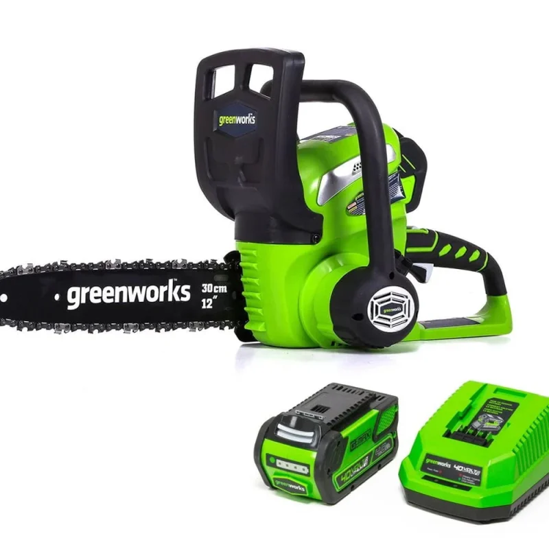 Greenworks 40V 12 in Cordless Chainsaw With 2.0 Ah Battery And Charger - 20262