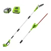 Greenworks 40V 20in Pole Saw With Hedge Trimmer Attachment, 2.0 Ah Battery And Charger