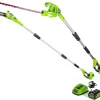 Greenworks 40V 20in Pole Saw With Hedge Trimmer Attachment, 2.0 Ah Battery And Charger