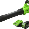 Greenworks 40V Cordless Brushless Axial Leaf Blower, 130 MPH, 550 CFM, 75+ Compatible Tools