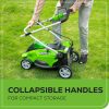 Greenworks Cordless Lawn Mower 40V 16in 4.0Ah Battery And Charger - 45Min Runtime