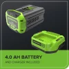 Greenworks Cordless Push Lawn Mower 60V 17in 4.0Ah Battery 3A Charger - 60v-17-push-4-0ah