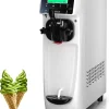 GSEICE Commercial Soft Serve Ice Cream Machine, 3.2 Gallons, Stainless Steel, White - ST16RE-PL