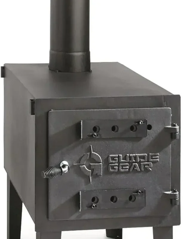 Guide Gear Large Outdoor Wood Burning Stove With Chimney Pipe