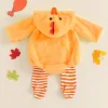 Gunia Baby Chicken Outfit Halloween Costume Toddler Infant Newborn Girl Boy Clothes Sets Flannel Fuzzy Romper Striped Le