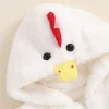 Gunia Baby Chicken Outfit Halloween Costume Toddler Infant Newborn Girl Boy Clothes Sets Flannel Fuzzy Romper Striped Le
