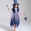 Gunia Girls Witch Tutu Dress Outfits With Hat 4 Piece Halloween Cosplay Dress Role Play For Toddler Kids Holiday Party D