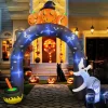 GVDV 10 FT Halloween Inflatables Archway Outdoor Decorations, Scary Halloween Arch Blow Up Yard Decorations for Front Ya