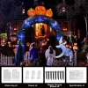 GVDV 10 FT Halloween Inflatables Archway Outdoor Decorations, Scary Halloween Arch Blow Up Yard Decorations for Front Ya
