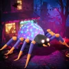 GVDV 8 FT Halloween Spider Inflatables Outdoor Decorations, Blow Up Yard Decoration with Built-in LED Lights for Holiday