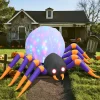 GVDV 8 FT Halloween Spider Inflatables Outdoor Decorations, Blow Up Yard Decoration with Built-in LED Lights for Holiday