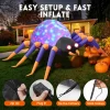 GVDV 8 FT Halloween Spider Inflatables Outdoor Decorations, Blow Up Yard Decoration with Built-in LED Lights for Holiday