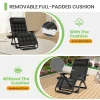 GVDV Zero Gravity Lounge Chair With Cushion And Cup Holder, 31 in D x 33 in W x 45 in H, Black