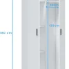 Habitdesign Multi-Purpose Broom Cabinet, 2 Doors, 3 Shelves, 180 x 73 x 37 cm, Matt White