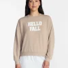 Halloween and Fall Women's French Terry Knit Lounge Sleep Top with Long Sleeves