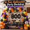 Halloween Balloons, Latex Arch Garland Kit With BOO Foil Confetti Balloons Bat Decoration Set for Halloween Party Decora