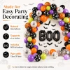Halloween Balloons, Latex Arch Garland Kit With BOO Foil Confetti Balloons Bat Decoration Set for Halloween Party Decora