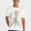 Halloween Boxy Fit Chest X-Ray Graphic Tee Shirt, Men's Sizes XS-4XLT