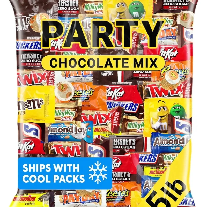 Halloween Chocolate Candy Variety Pack Bulk Assorted Chocolate Individually Wrapped Mini Chocolate Bars 5 lb Bulk Candy
