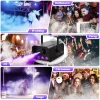 Halloween Fog Machine 500W RGB LED Smoke Machine Stage Lighting Effect with Remote Control for Halloween Wedding DJ Show