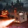 Halloween Fog Machine 500W RGB LED Smoke Machine Stage Lighting Effect with Remote Control for Halloween Wedding DJ Show