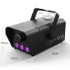 Halloween Fog Machine 500W RGB LED Smoke Machine Stage Lighting Effect with Remote Control for Halloween Wedding DJ Show
