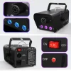 Halloween Fog Machine 500W RGB LED Smoke Machine Stage Lighting Effect with Remote Control for Halloween Wedding DJ Show