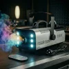 Halloween Fog Machine Smoke Machine 1200W with RGB LED Lights & Remote - Haze Smoke Generator for Halloween, Party, Stag