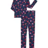 Halloween Girls' Tight Fit Long Sleeve Top and Pants Pajama Set from Way to Celebrate, 2-Piece, Sizes 4-10