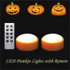 Halloween LED Pumpkin Lights Battery Operated - Orange Pumpkin Lights with Timer and Remote Halloween Decor - Halloween