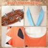 Halloween Men's Costume Adult Caveman Cartoon Style Outfit, Orange & Brown for Cosplay Family Parties