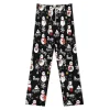 Halloween Pajama Pants for Women Men Couples Flannel Pjs Pants Fuzzy Pjs Pants Plush Pajama Bottom Costume Sleepwear Mat