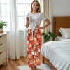 Halloween Pajama Pants for Women Men Couples Flannel Pjs Pants Fuzzy Pjs Pants Plush Pajama Bottom Costume Sleepwear Mat